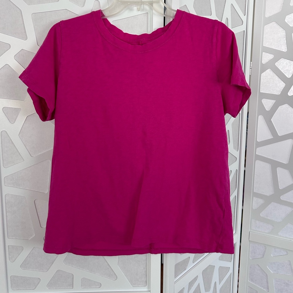 J. Crew Pink Short Sleeve Girlfriend Tee